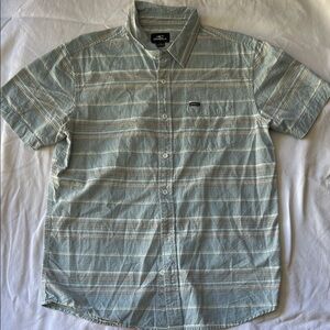 O'Neill Men's Casual Light Green Striped Shirt